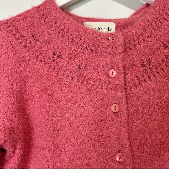 J. Crew The Reeds Women’s Fuzzy Cardigan Sweater Pink Size Small EUC - Picture 2 of 8